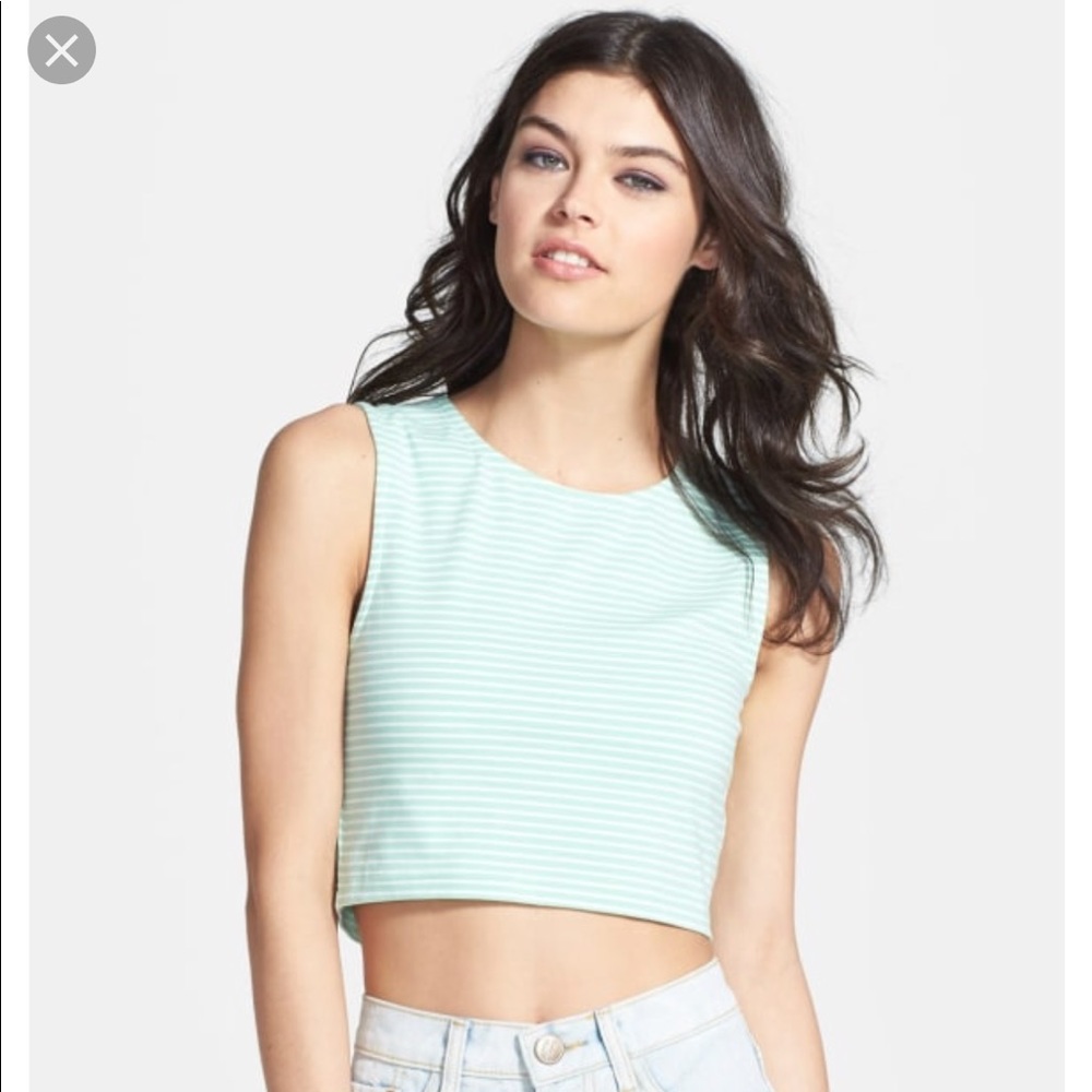 MinkPink Candy Cane Crop Top